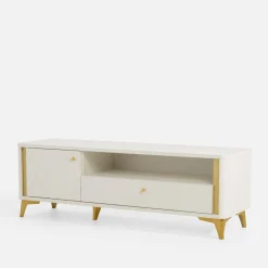 Szafki Rtv|Szafki|FORTE Szafka RTV z oświetleniem FORREST HILLS 140,4 cm