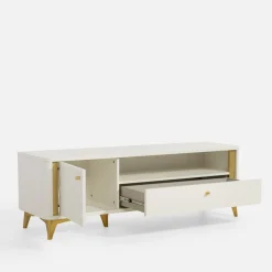 Szafki Rtv|Szafki|FORTE Szafka RTV z oświetleniem FORREST HILLS 140,4 cm