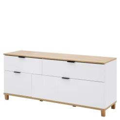 Szafka RTV z ryflowanym frontem PLISSEE 144,8 cm