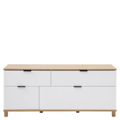 Szafka RTV z ryflowanym frontem PLISSEE 144,8 cm