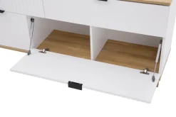 Szafka RTV z ryflowanym frontem PLISSEE 144,8 cm