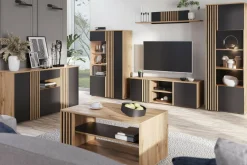 DiTrendi Szafka RTV z szufladą i lamelami MALAGA