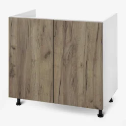 Szafki Kuchenne| Szafka stojąca pod zlewozmywak BASIC PLUS BP/D80Z dark rockfort hickory