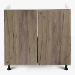 Szafki Kuchenne| Szafka stojąca pod zlewozmywak BASIC PLUS BP/D80Z dark rockfort hickory