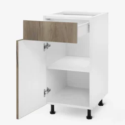 Szafki Kuchenne| Szafka stojąca z szufladą BASIC PLUS BP/D40S1 dark rockfort hickory