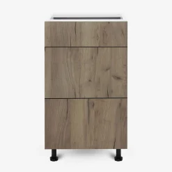 Szafki Kuchenne| Szafka stojąca z szufladami BASIC PLUS BP/D45S3 dark rockfort hickory