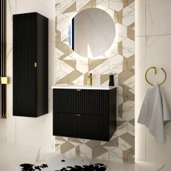 inny Szafka umywalkowa czarny mat BELT 60 cm