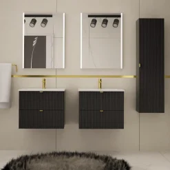 inny Szafka umywalkowa czarny mat BELT 60 cm