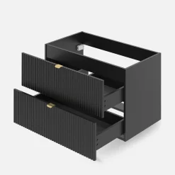 Szafki Umywalkowe|Szafki Umywalkowe|inny Szafka umywalkowa czarny mat BELT 80 cm