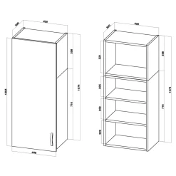 inny Szafka wisząca BASIC PLUS BPMI/45-1F cashmere