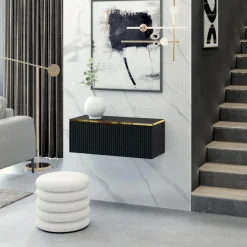 Exline Szafka wisząca czarna GOLD 80 cm