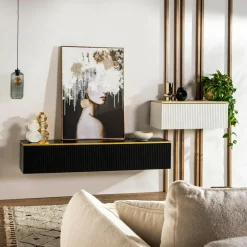 Exline Szafka wisząca czarna GOLD 160 cm