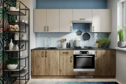 Szafka wisząca z witryną BASIC PLUS BP/G80W dark rockfort hickory