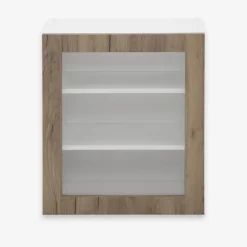 Szafka wisząca z witryną BASIC PLUS BP/G60W dark rockfort hickory