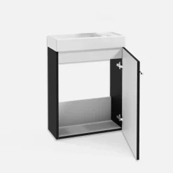 inny Szafka z umywalką czarna KIM 51 cm