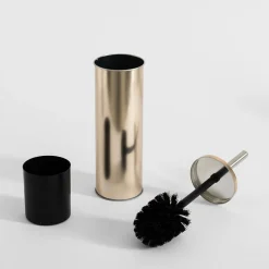 Akcesoria Łazienkowe|Akcesoria Łazienkowe|inny Szczotka do WC z pojemnikiem złota