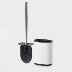 inny Szczotka z tworzywa do WC z pojemnikiem biała