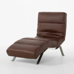 Szezlongi|Trend Line Szezlong skórzany brązowy SWING