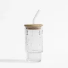 inny Szklanka z bambusową pokrywką i słomką 320 ml