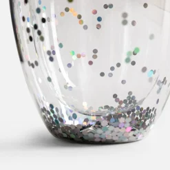 inny Szklanka z podwójną ścianką ze srebrnym konfetti 350 ml