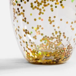inny Szklanka z podwójną ścianką ze złotym konfetti 350 ml