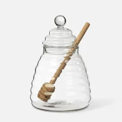 Pojemniki Na Żywność|inny Szklany pojemnik na miód z czerpakiem 440 ml