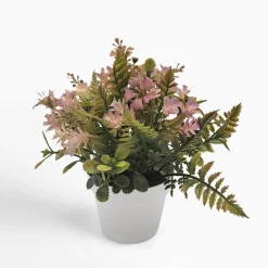 inny Sztuczne kwiaty w doniczce różowe 23 cm