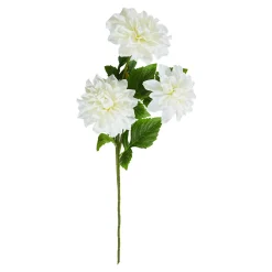 Sztuczne Kwiaty, Rośliny I Gałązki| Sztuczny kwiat dalia biała 66 cm