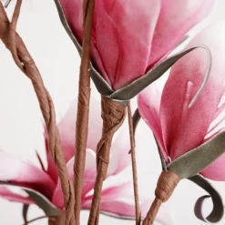 inny Sztuczny kwiat magnolia 100 cm różowy