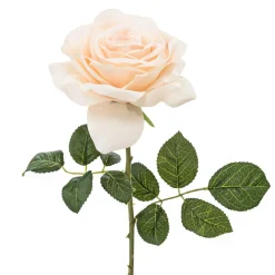 Sztuczne Kwiaty, Rośliny I Gałązki| Sztuczny kwiat RÓŻA biała 53 cm