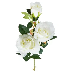 Sztuczne Kwiaty, Rośliny I Gałązki| Sztuczny kwiat róża biała 85 cm