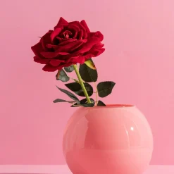 Sztuczne Kwiaty, Rośliny I Gałązki| Sztuczny kwiat RÓŻA bordowa 53 cm