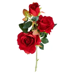 Sztuczny kwiat róża czerwona 85 cm