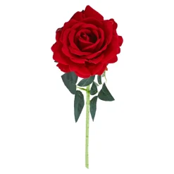 Sztuczne Kwiaty, Rośliny I Gałązki| Sztuczny kwiat róża czerwona 74 cm