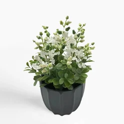 Sztuczne Kwiaty, Rośliny I Gałązki|inny Sztuczny kwiat w doniczce biały 20 cm