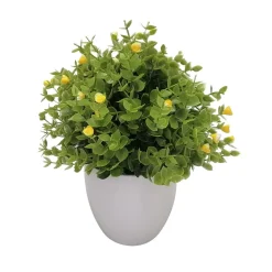 Sztuczny kwiat w doniczce żółty 30 cm