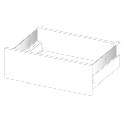 Systemy Szuflad|Qubik Szuflada INSIDE SYSTEM mini box wysoki 80 ap/szkło antracyt