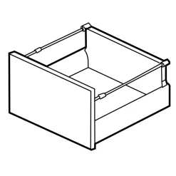 Qubik Szuflada INSIDE SYSTEM mini box wysoki 80 biały