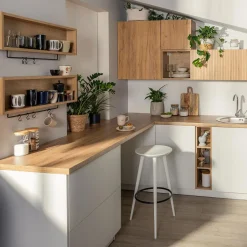 Fameg Taboret okrągły biały GREGOR