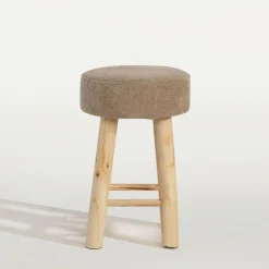 Taborety|inny Taboret tapicerowany beżowy TROPICOSI