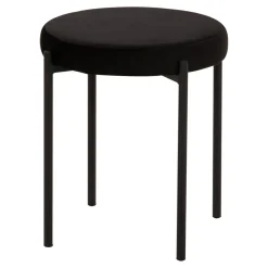 Taboret welurowy czarny ARGINO