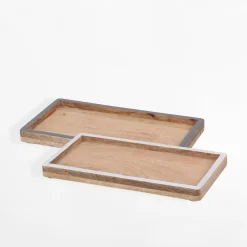 inny Taca dekoracyjna z drewna mango 28x14 cm MIX