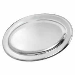 Zastawa Śniadaniowa| Taca owalna ze stali nierdzewnej 40x26 cm