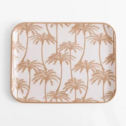 inny Taca z melaminy w palmy 36,5x29 cm MIX