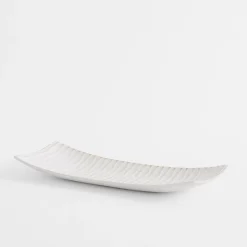 inny Talerz dekoracyjny biały 34x13 cm