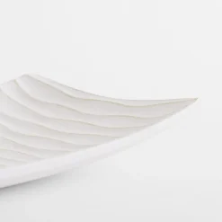 inny Talerz dekoracyjny biały 34x13 cm