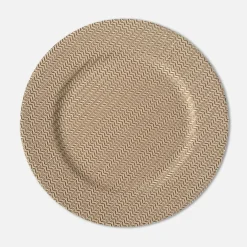 inny Talerz dekoracyjny brązowy 33 cm