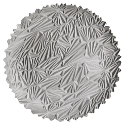 Talerz dekoracyjny metaliczny srebrny 33 cm