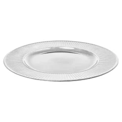 Talerz dekoracyjny podtalerz srebrny 33 cm