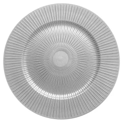 Patery Dekoracyjne| Talerz dekoracyjny podtalerz srebrny 33 cm